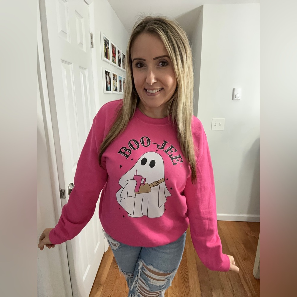 BOOJEE Ghost Hot Pink Unisex Sweatshirt